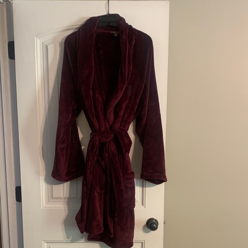 Plush Burgundy Bathrobe